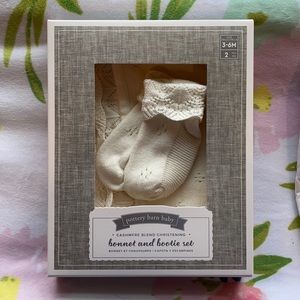 Pottery Barn Baby Cashmere Blend Christening Set